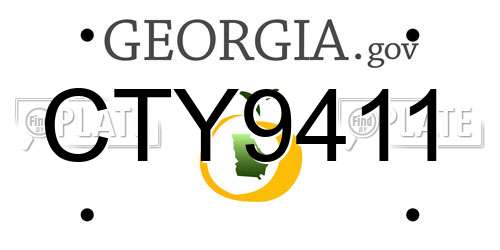 CTY9411 Georgia License Plate