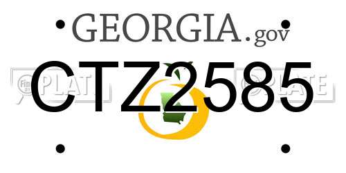 CTZ2585 Georgia License Plate