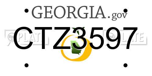 CTZ3597 Georgia License Plate