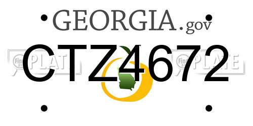 CTZ4672 Georgia License Plate