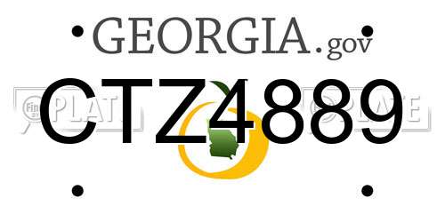 CTZ4889 Georgia License Plate