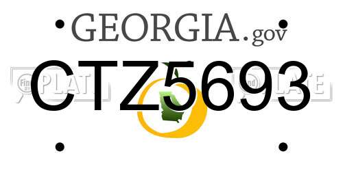 CTZ5693 Georgia License Plate