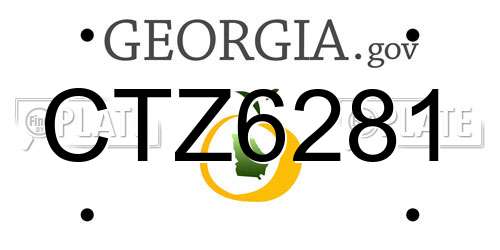 CTZ6281 Georgia License Plate