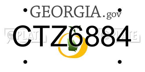 CTZ6884 Georgia License Plate