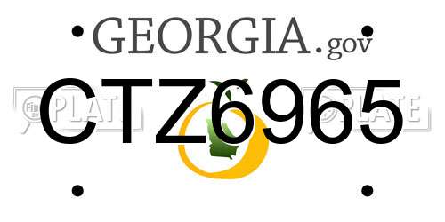 CTZ6965 Georgia License Plate