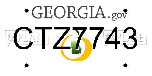 CTZ7743 Georgia License Plate