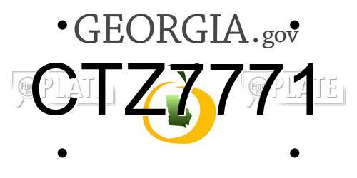CTZ7771 Georgia License Plate