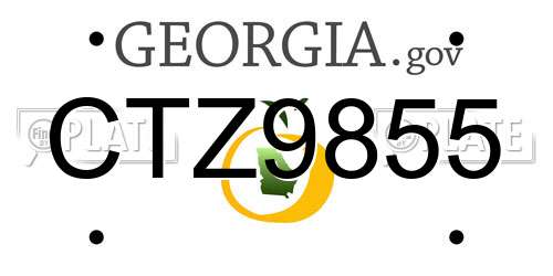 CTZ9855 Georgia License Plate