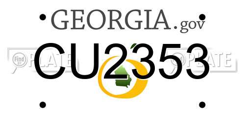 CU2353 Georgia License Plate