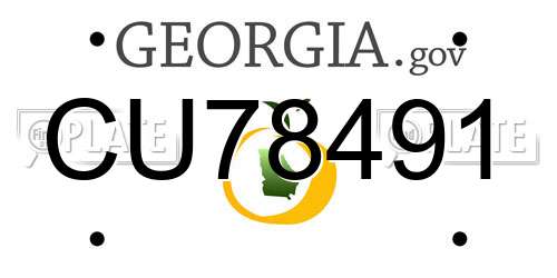 CU78491 Georgia License Plate