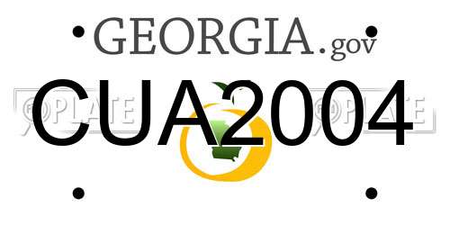 CUA2004 Georgia License Plate