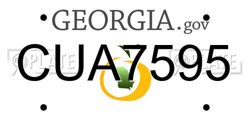 CUA7595 Georgia License Plate