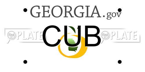 CUB Georgia License Plate