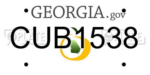 CUB1538 Georgia License Plate