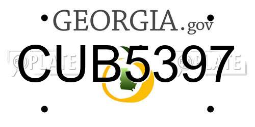 CUB5397 Georgia License Plate