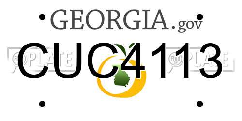 CUC4113 Georgia License Plate