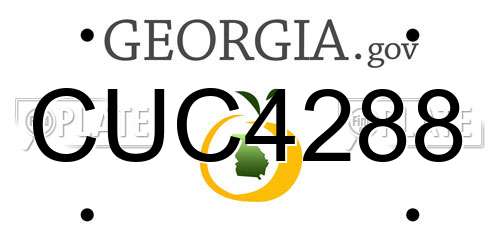 CUC4288 Georgia License Plate