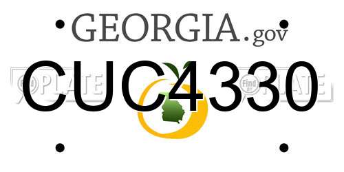 CUC4330 Georgia License Plate