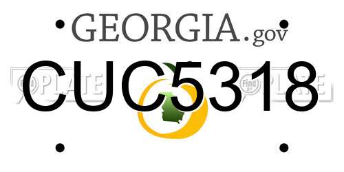 CUC5318 Georgia License Plate