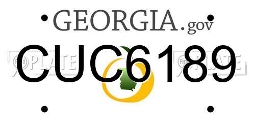 CUC6189 Georgia License Plate