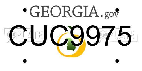 CUC9975 Georgia License Plate
