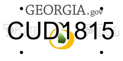 CUD1815 Georgia License Plate