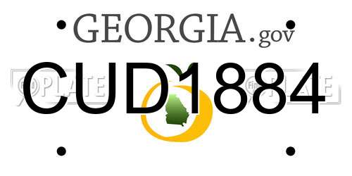 CUD1884 Georgia License Plate