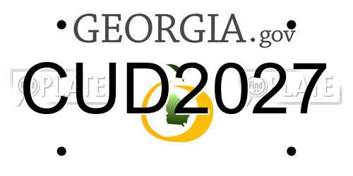 CUD2027 Georgia License Plate