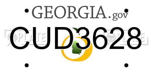 CUD3628 Georgia License Plate