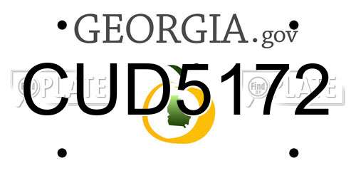 CUD5172 Georgia License Plate