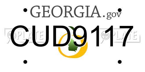 CUD9117 Georgia License Plate