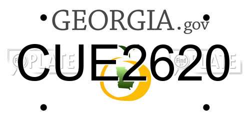 CUE2620 Georgia License Plate