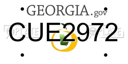 CUE2972 Georgia License Plate