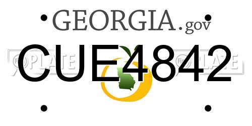 CUE4842 Georgia License Plate