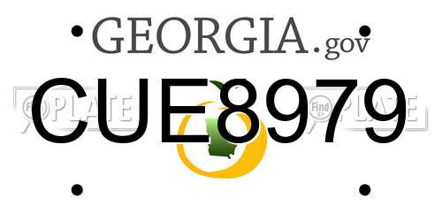 CUE8979 Georgia License Plate