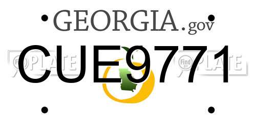 CUE9771 Georgia License Plate