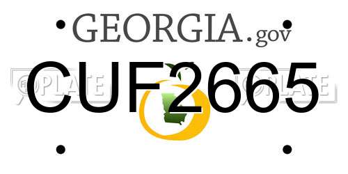 CUF2665 Georgia License Plate