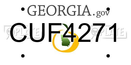 CUF4271 Georgia License Plate
