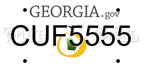 CUF5555 Georgia License Plate