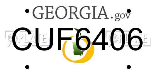CUF6406 Georgia License Plate