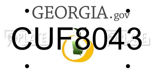 CUF8043 Georgia License Plate