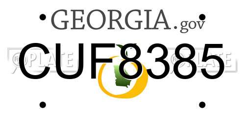 CUF8385 Georgia License Plate