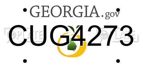 CUG4273 Georgia License Plate