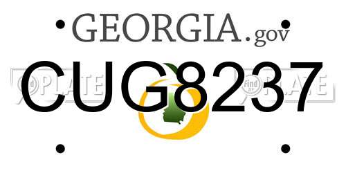 CUG8237 Georgia License Plate