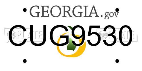 CUG9530 Georgia License Plate