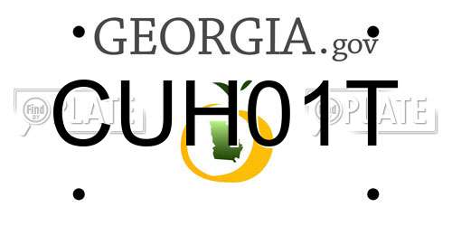 CUH01T Georgia License Plate