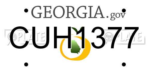 CUH1377 Georgia License Plate
