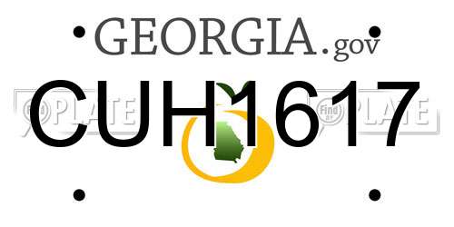 CUH1617 Georgia License Plate