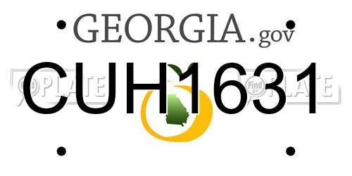 CUH1631 Georgia License Plate