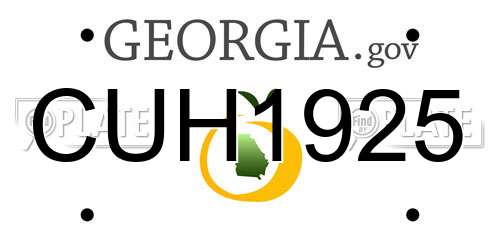 CUH1925 Georgia License Plate